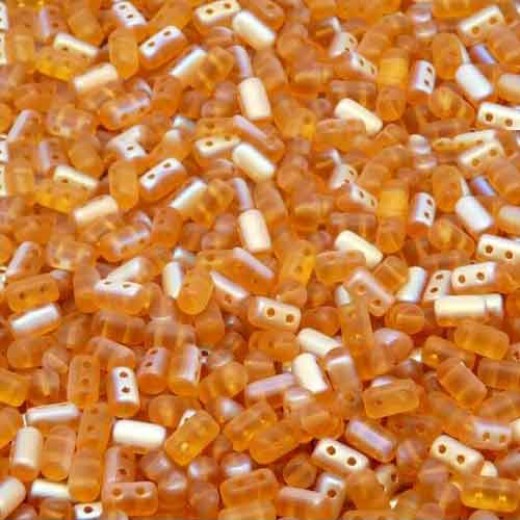 Rulla Beads Topaz AB Matted 3x5mm 17g approx.