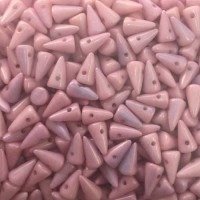 Pink Luster Czech Baby Spikes, 5x8mm, 30pcs