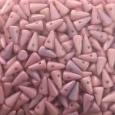 Pink Luster Czech Baby Spikes, 5x8mm, 30pcs