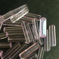 20mm Czech Glass Rectangular Tube Bead, Pink, Pack of 5