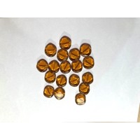 One Off Wonder - Amber Bevelled Edge Coins, Round, 18  in total