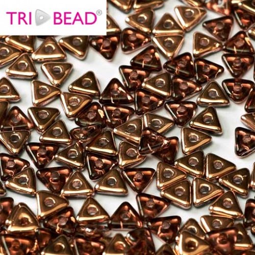 Bulk Bag Tri-bead 4mm Amethyst Capri Gold, 50gm 