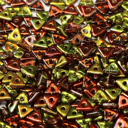 Tri-bead 4mm Magic Apple - 3g approx.