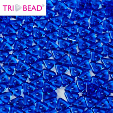 Bulk Bag Tri-bead 4mm Sapphire, 50gm