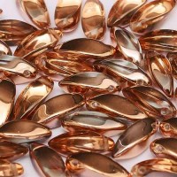 Bulk Bag Twist Beads, 6x12mm, Crystal Capri Gold, 150 beads