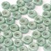 Chalk White Teal Luster  6mm Wheel Beads Approx 5gm