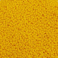 Opaque Golden Yellow Czech Seed Beads, Size 11/0, 22g