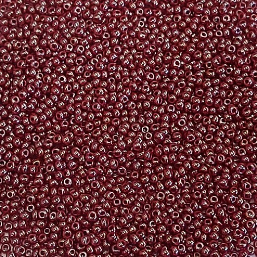 *Special Offer* Opaque Medium Dark Red Luster Czech Seed Beads, Size 11/0, 50g