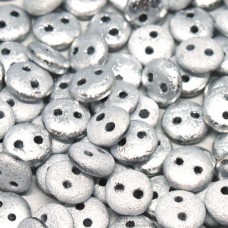 Labrador Full 6mm Etched 2-Hole Lentils, pack of 30 beads