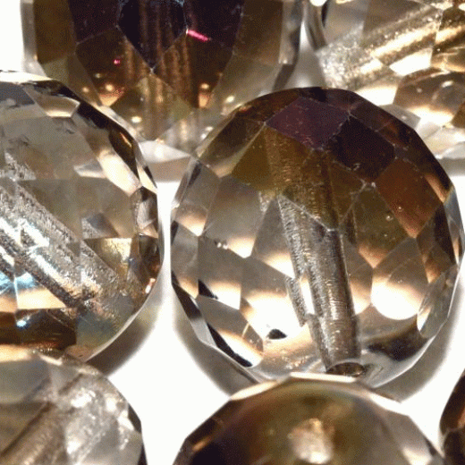 Crystal Azuro Fire polished 14mm  Bead, pack of 2
