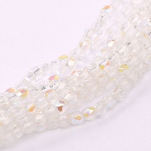 Crystal AB 2mm Firepolished Beads 150pcs