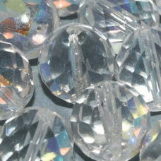 Crystal AB Fire polished 12mm Bead(s), pack of 2