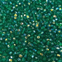 Emerald AB 4mm Crystal Fire Polished beads, pack of 120pcs