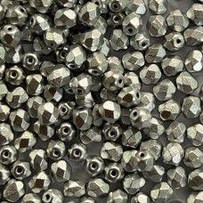 Aluminium Silver 4mm Fire Polished, 1200pc Wholesale Pack