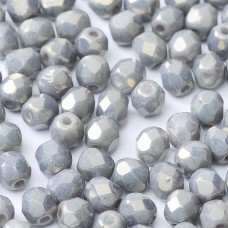 Chalk White Copper 4mm Fire Polished, 120pcs