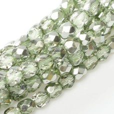 Crystal Seafoam Metallic Ice 2mm Fire Polished Beads, 75pcs