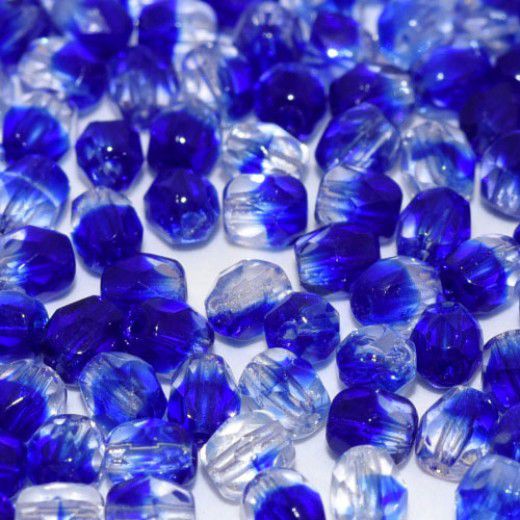 Almost Blue 4mm Firepolished beads, 120pcs approx.