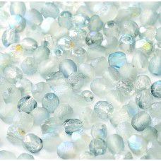Blue Rainbow 4mm Crystal etched firepolished beads, pack of 120pcs