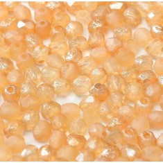 4mm Celsian Full Crystal Etched Firepolished Beads, Pack of 120pcs
