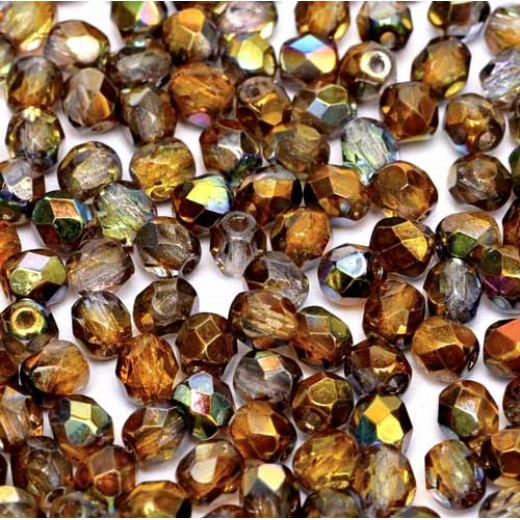Magic Copper 4mm Firepolished beads, 120pcs