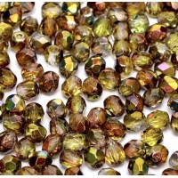 Magic Green 4mm Firepolished beads, 120pcs