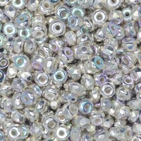 Fine Silver Plate Ab 2 x 3mm Faceted Micro Spacers, Pack of 50pcs