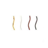S' Shaped Tube 2x30mm, 10 Pack, Gold colour S' Shaped Tube 2x30mm, 10 Pack, Gold colour