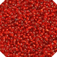 Silver Lined Light Red, Size 10/0, 22g