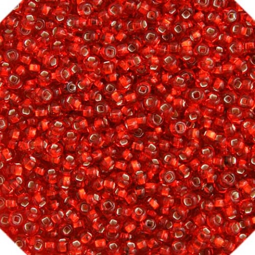 Silver Lined Light Red, Size 10/0, 22g