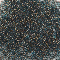 Aqua Copper Lined Czech Seed Beads, Size 10/0, 22g