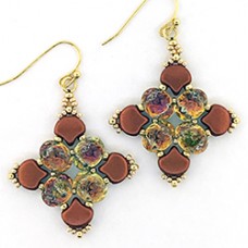 Baroque Quartet Earrings, a Free Pattern by Leslie A. Pope