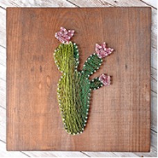 Cactus Wire String Art Decoration, a Free Pattern from Beadalon