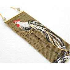 Miyuki Delica Onagadori Long Tailed Chicken Mini Tapestry, a Free Pattern from Miyuki