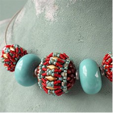 GemDuo Fiona Beaded Bead, A Free Pattern by Nela Kabelova