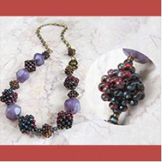 Picasso Cube Seed Beaded Bead Necklace, a Free Pattern by Miyuki