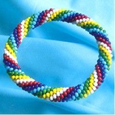 Rainbow Colour Bracelet - A Free Pattern from Miyuki