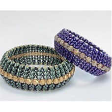 SuperDuo Duets Honeycomb Bangle, A Free Pattern by Katie Dean