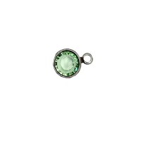 6.3mm Swarovkski Peridot on Hematite Colour Single Channel, Pack of 4