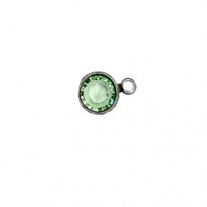 Swarovkski Peridot on Hematite Colour Single Channel, 6.3mm, Pack of 4