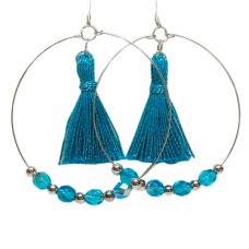 Blue Tassel Earrings - Free Pattern from Beadalon