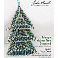 Triangle Christmas Tree Ornament, a Free Pattern by Debra Schwartz for John Bead