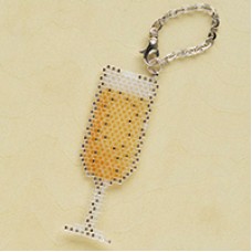 Miyuki Delica Champagne Glass Charm, a Free Pattern from Miyuki