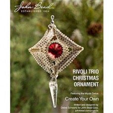 Rivoli Christmas Trio Ornament, a Free Pattern by Debra Schwartz for John Bead