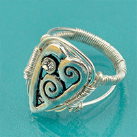 Wire Wrapped Heart Ring, a Free Pattern by Beadalon