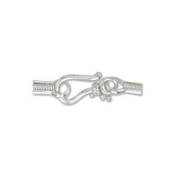 Sterling Silver EZ-Crimp Hook & Eye Clasp, 1 Piece