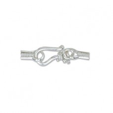Sterling Silver EZ-Crimp Hook & Eye Clasp, 1 Piece