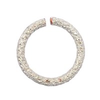 Tarnish Resistant Silver 18 Gauge Weave Chain Maille Ring, I.D 3.18mm, 64 Pcs, A317-18S-10-04