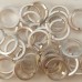 Tarnish Resistant Silver 18 Gauge Square Chain Maille Ring, I.D 3.57mm, 55 Pcs, A313-18S-10-05