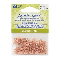 Natural 20 Gauge Chain Maille Ring, I.D 3.57mm, 180 Pcs