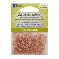 Natural 18 Gauge Chain Maille Ring, I.D 5.9mm, 100 Pcs, A314-18-10-10